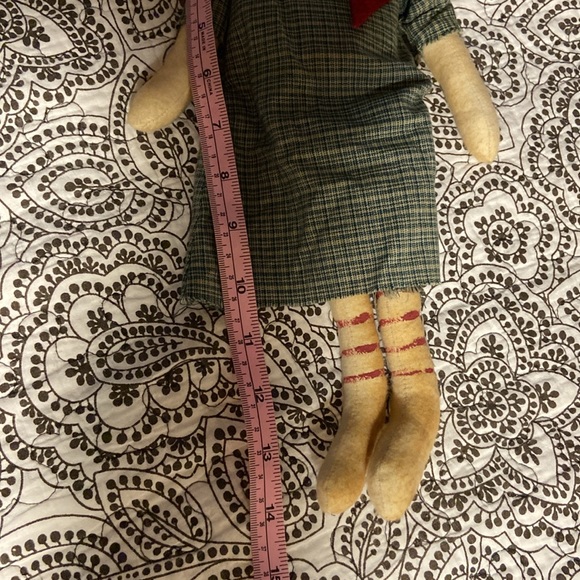 Small Handmade Primitive Folk Art Raggedy Ann Doll - Picture 5 of 5